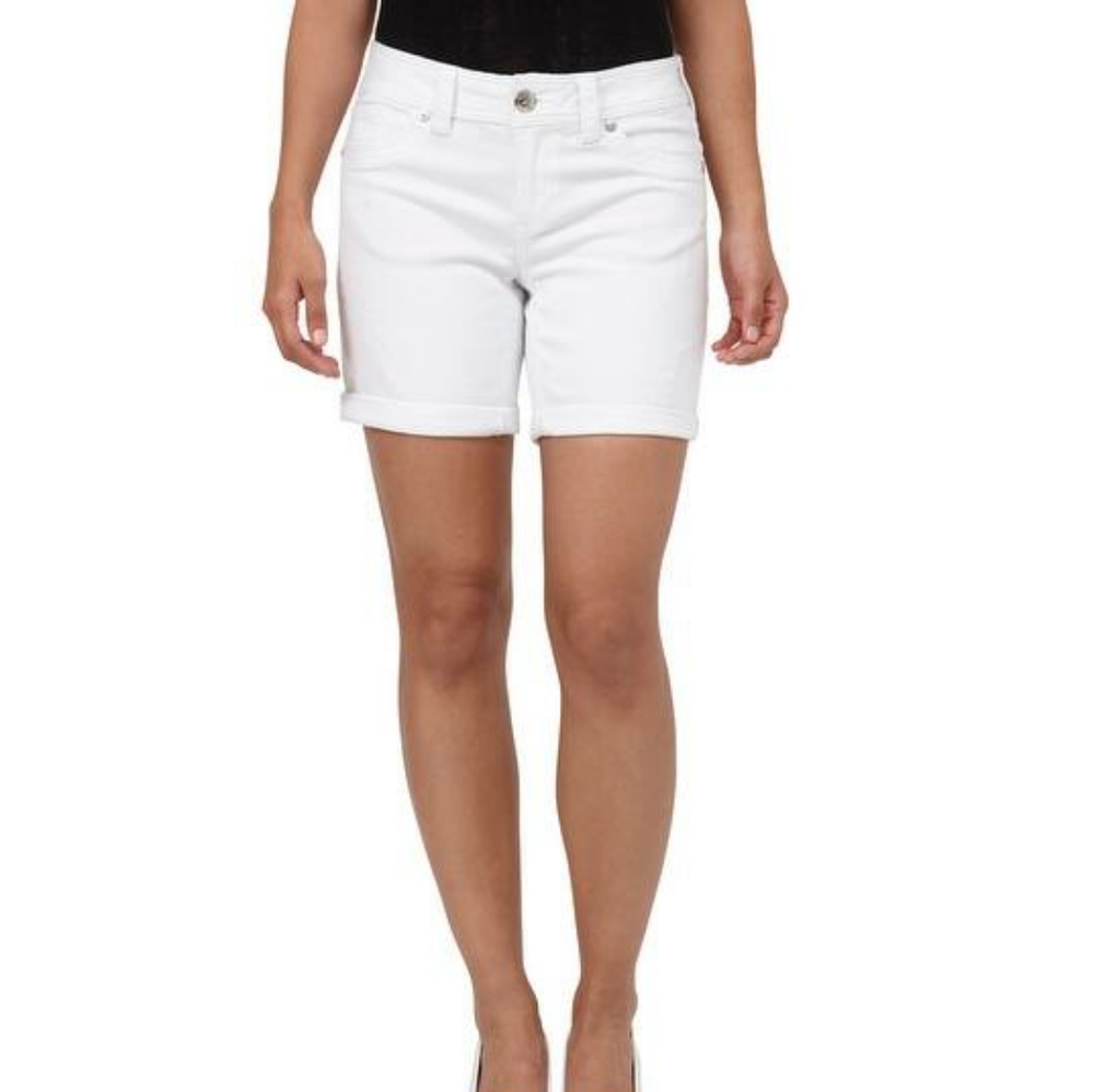 Seven7 white Bermuda shorts